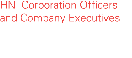 HNI Corporation Officers and Company Executives 